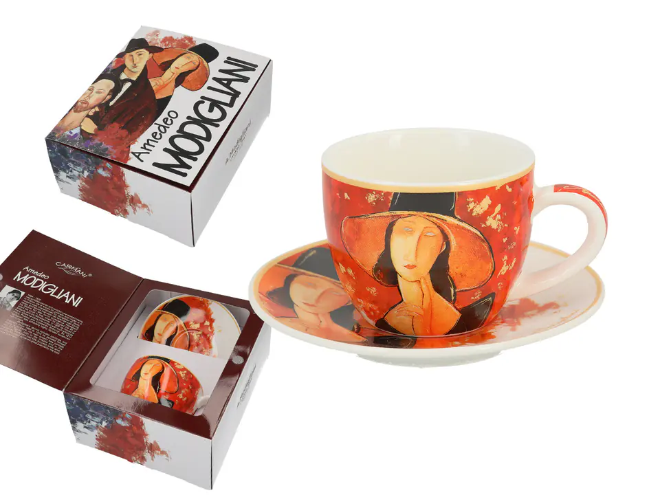 Filiżanka espresso ze spodkiem - A. Modigliani, Kobieta w kapeluszu (CARMANI) w sklepie Wasserman.eu