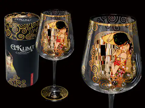 ⁨Wine glass - Klimt Kiss (CARMANI)⁩ at Wasserman.eu