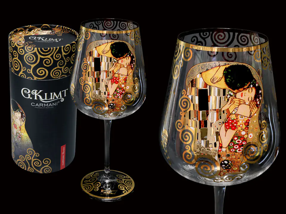 Kieliszek do wina - G. Klimt, Pocałunek (CARMANI) w sklepie Wasserman.eu