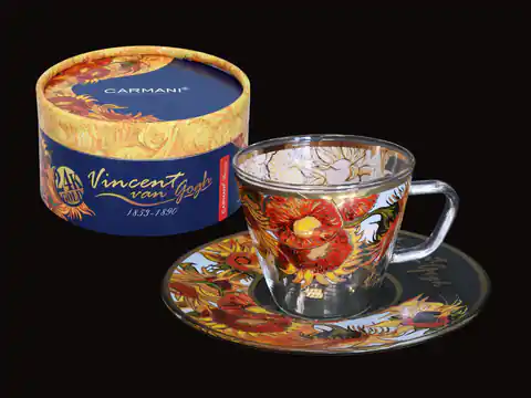 ⁨A cup of espresso - V. Van Gogh. Sunflowers (CARMANI)⁩ at Wasserman.eu