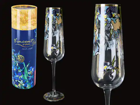 ⁨Champagne glass - V. Van Gogh. Irises (CARMANI)⁩ at Wasserman.eu