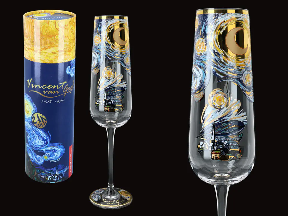 ⁨Sektglas - V. Van Gogh. Sternennacht (CARMANI)⁩ im Wasserman.eu