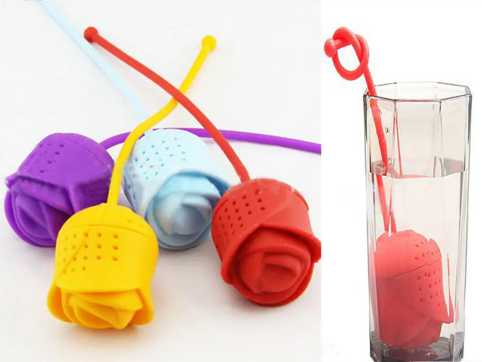 ⁨Silicone infuser rose⁩ at Wasserman.eu