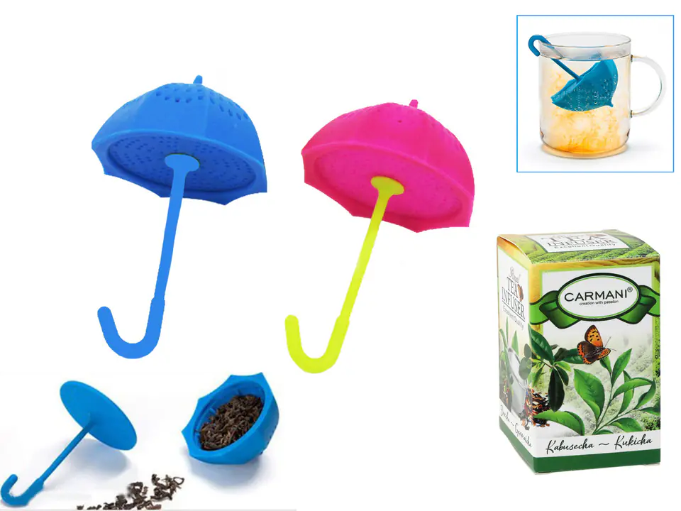 Silicone umbrella infuser (pattern to choose from) at Wasserman.eu