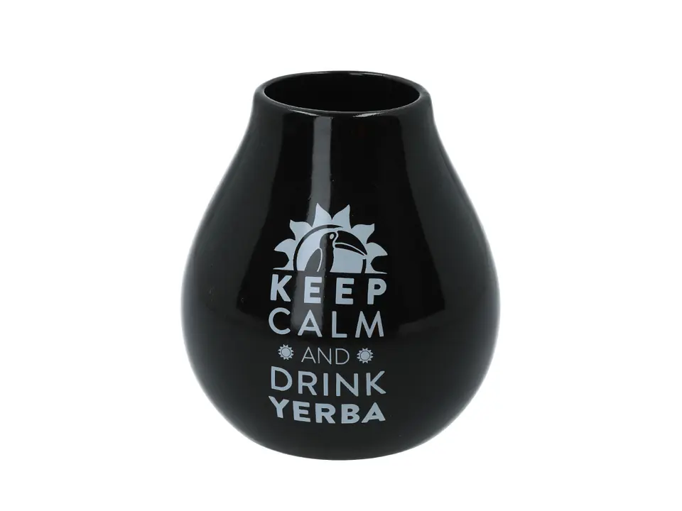 Matero Ceramico LUKA NEGRO 350 ml z z logo MATE GREEN w sklepie Wasserman.eu