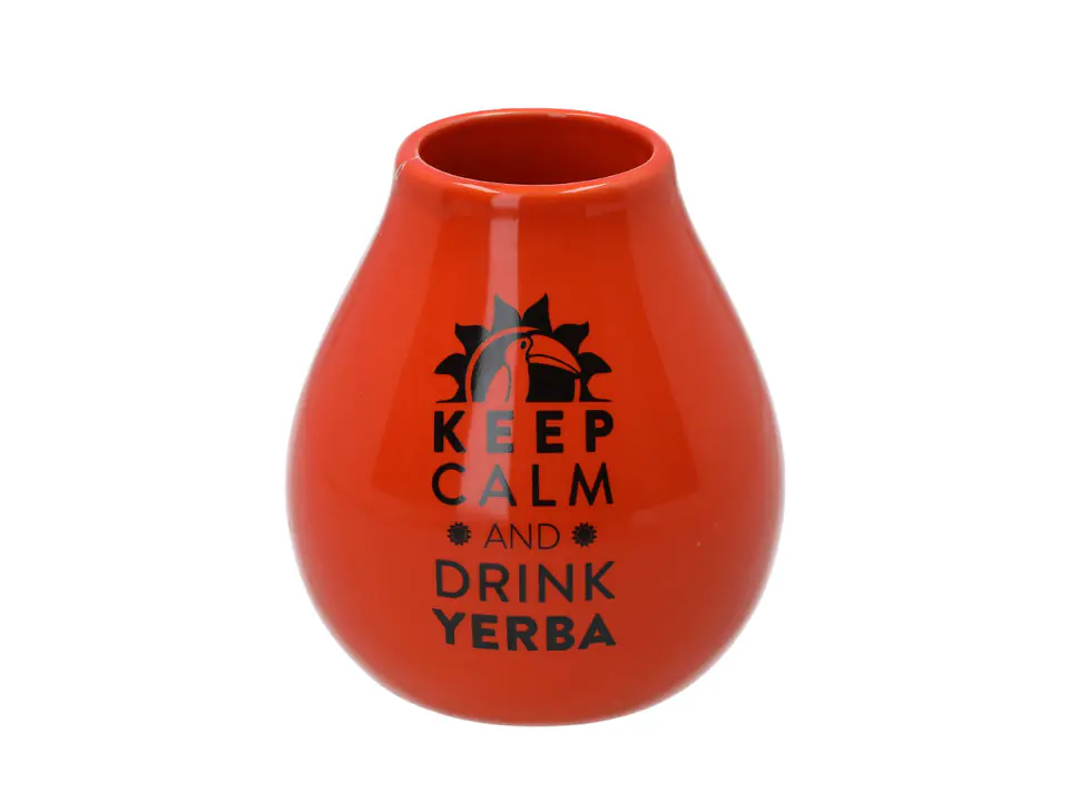 Matero Ceramico LUKA ORANGE 350 ml z logo MATE GREEN w sklepie Wasserman.eu
