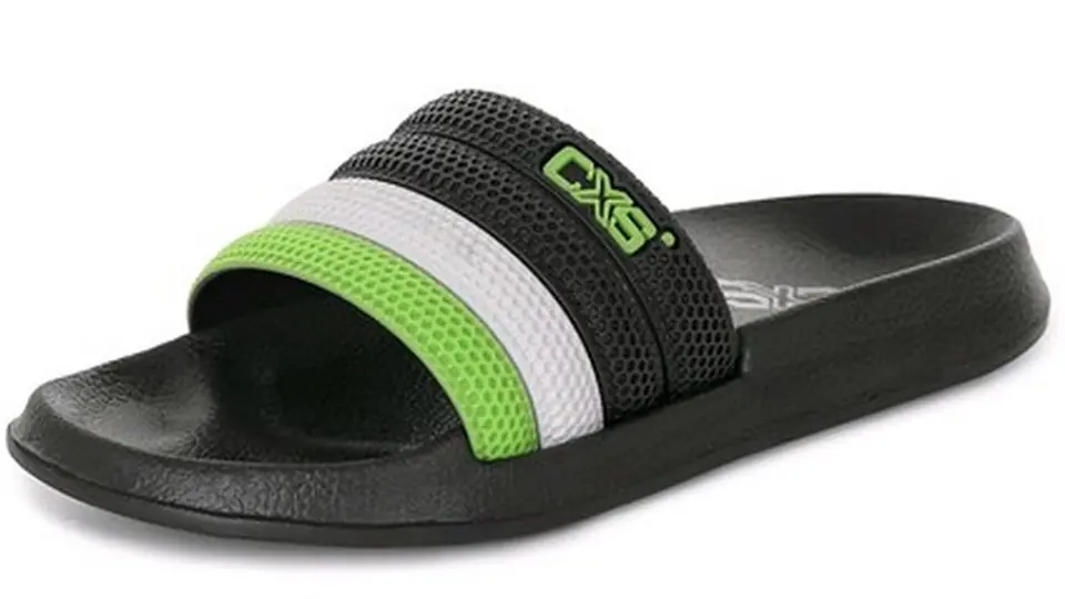 ⁨GULF FLIP FLOPS BLACK AND GREEN CXS SIZE 41⁩ at Wasserman.eu