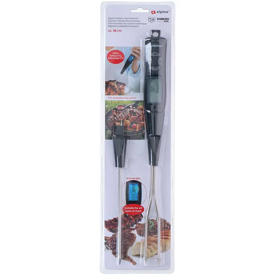 ⁨Alpina - kitchen thermometer electronic interchangeable tips⁩ at Wasserman.eu