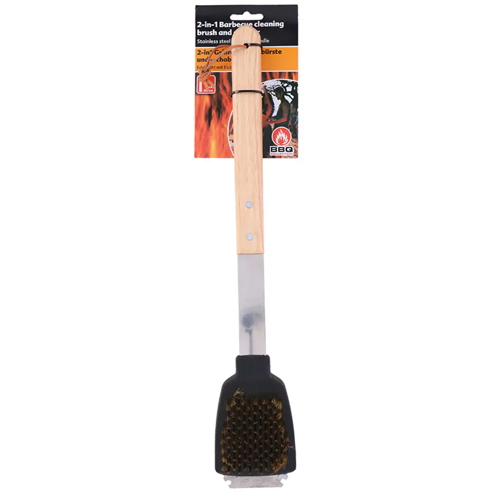 ⁨BBQ - grill cleaning brush 2in1 brush plus scraper⁩ at Wasserman.eu