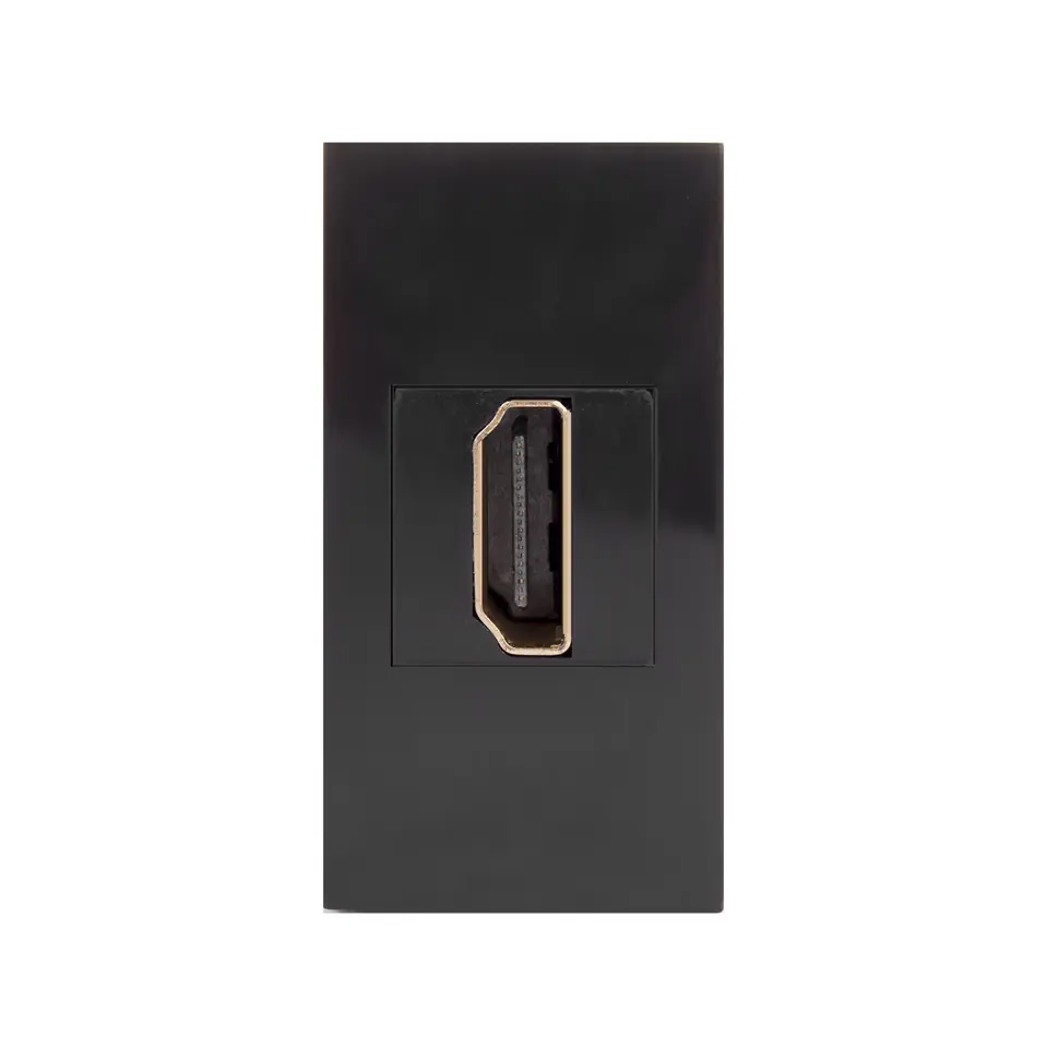 ⁨HDMI Maclean socket single, black, MCE720B⁩ at Wasserman.eu