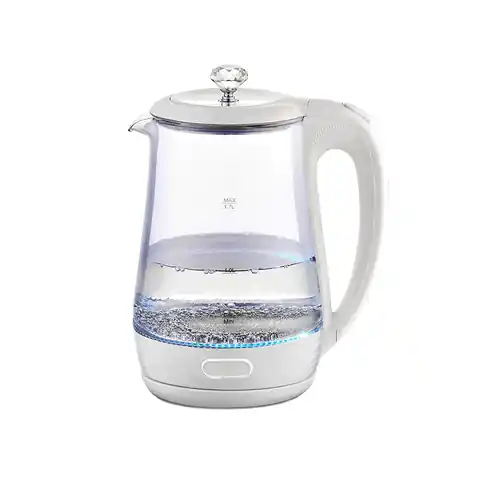 ⁨Maestro MR-052-WHITE Electric glass kettle, white 1.7 L⁩ at Wasserman.eu