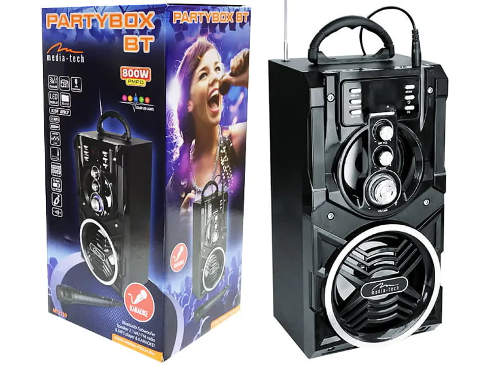 ⁨Głośnik Media-Tech MT3150  karaoke z Bluetooth i Subwooferem⁩ w sklepie Wasserman.eu