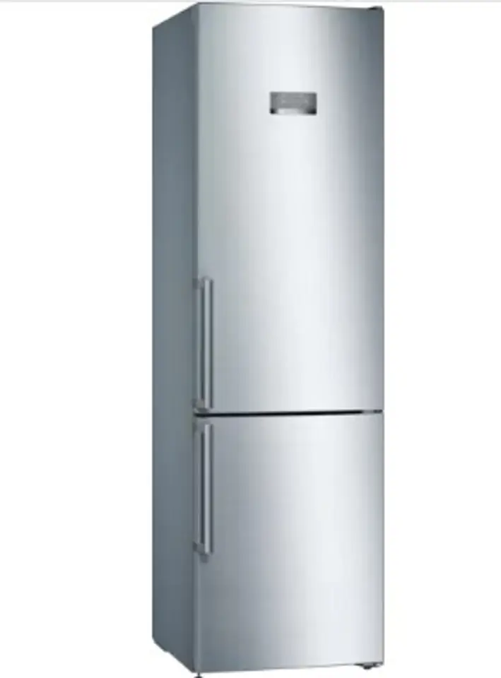 ⁨Bosch Serie 4 KGN397IEQ fridge-freezer Freestanding 368 L E Stainless steel⁩ at Wasserman.eu