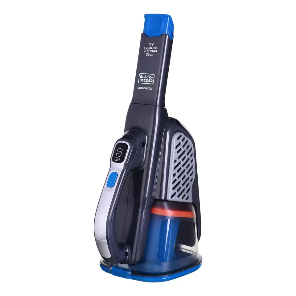 ⁨Black & Decker BHHV520BF handheld vacuum Black, Blue, Silver Bagless⁩ at Wasserman.eu