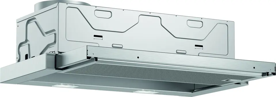 ⁨Bosch Serie 2 DFL063W56 cooker hood Semi built-in (pull out) Metallic 328 m³/h C⁩ at Wasserman.eu