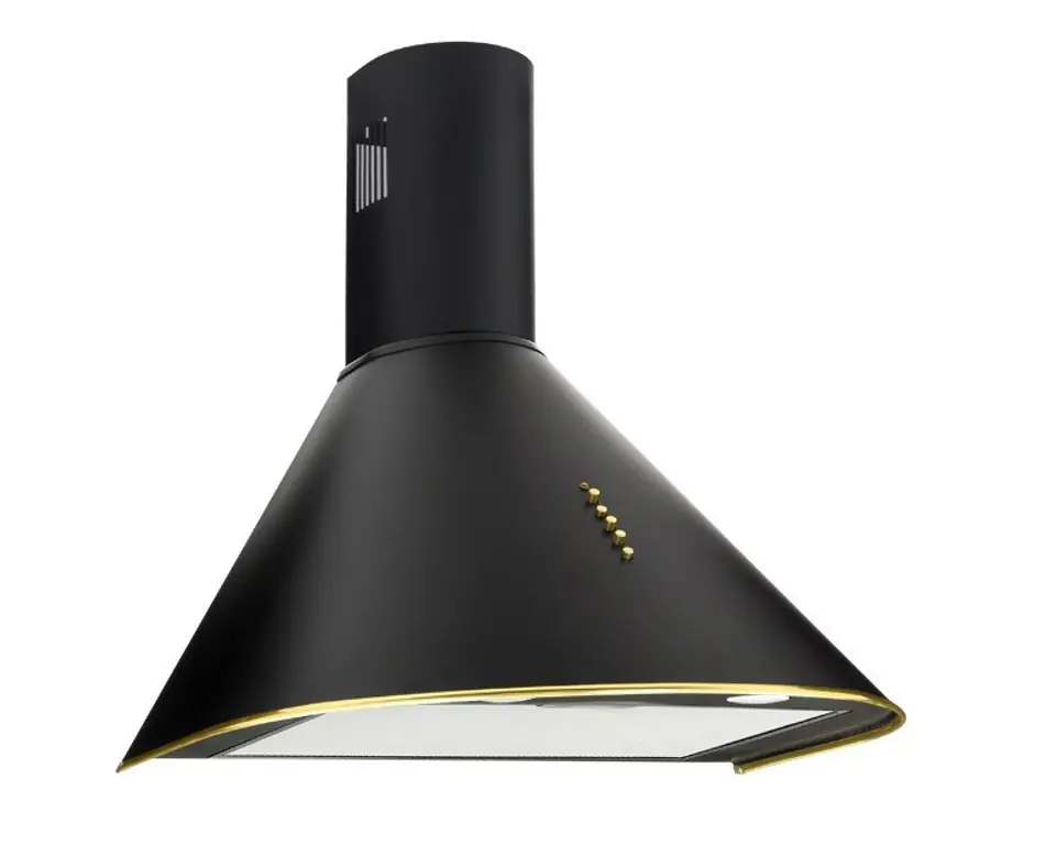 ⁨Chimney Hood Akpo WK-4 Dandys GOLD 50 cm 450 m3/h, Black⁩ at Wasserman.eu