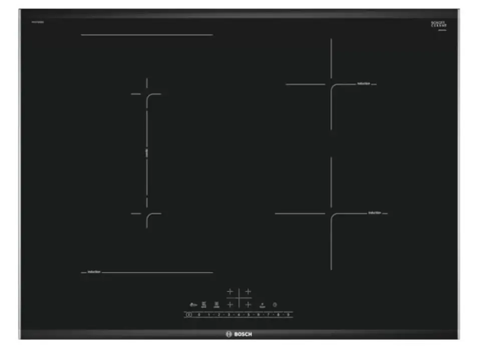 ⁨Bosch Serie 6 PVS775FB5E hob Black Built-in 70 cm Zone induction hob 4 zone(s)⁩ at Wasserman.eu