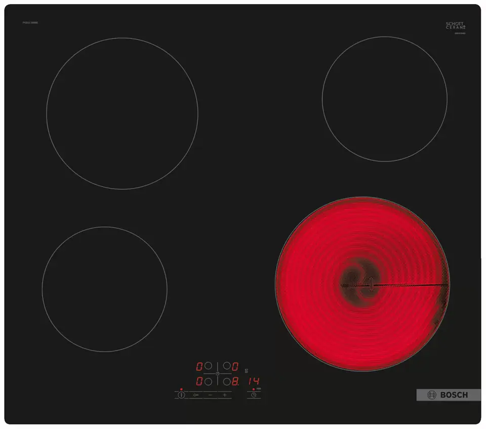 ⁨Ceramic hob BOSCH PKE611BB2E⁩ at Wasserman.eu