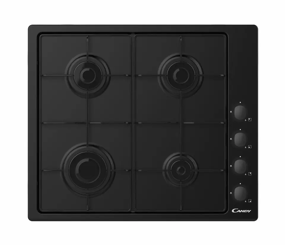 Candy CHW6LBB Black Built-in 60 cm Gas 4 zone(s) at Wasserman.eu