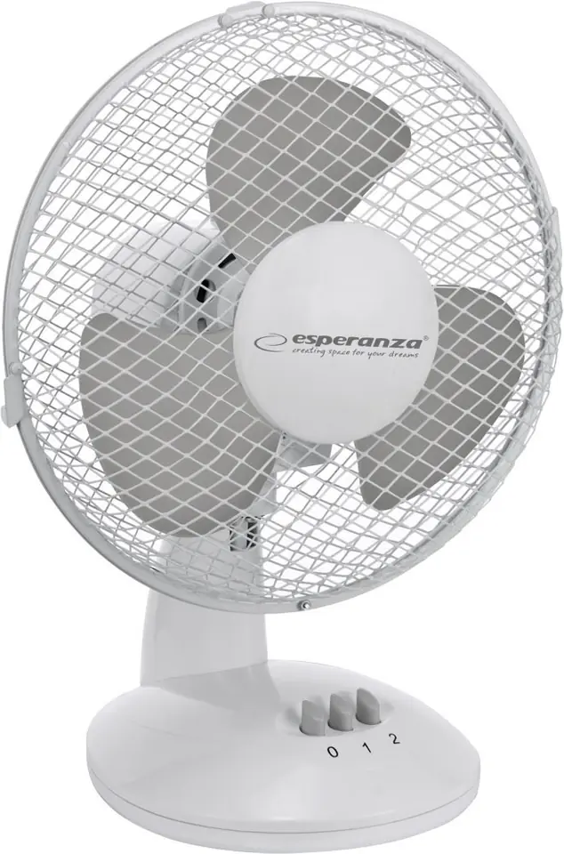 ⁨Desktop fan 9" Esperanza EHF004WE ZEPHYR White-Gray⁩ at Wasserman.eu