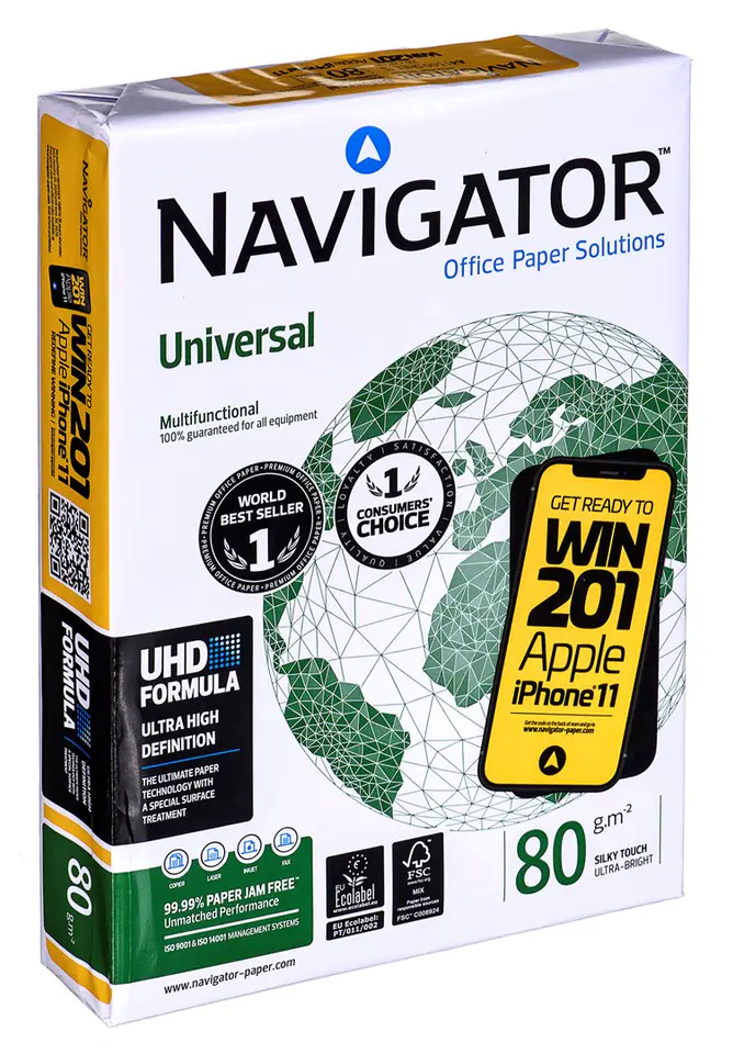 ⁨Navigator UNIVERSAL A4 printing paper White⁩ at Wasserman.eu