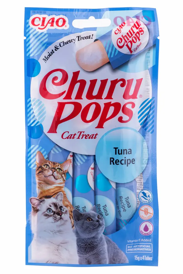 ⁨INABA Churu Pops Tuna - Cat treats - 4x15 g⁩ at Wasserman.eu