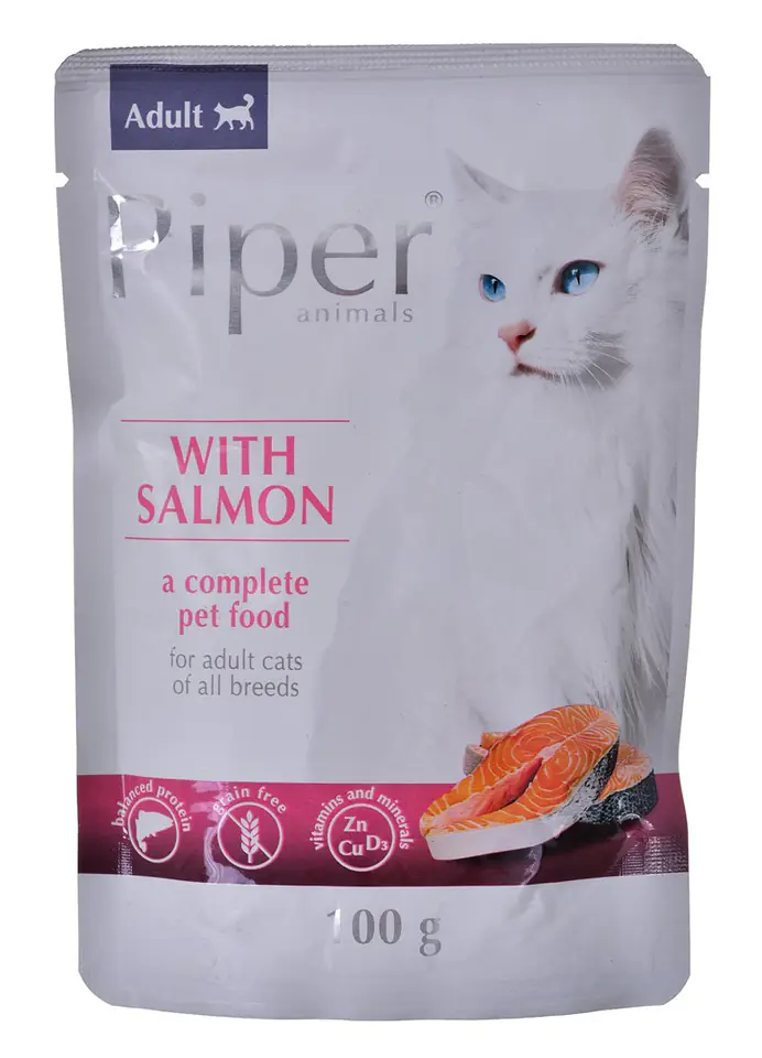 ⁨DOLINA NOTECI Piper with salmon - wet cat food - 100 g⁩ at Wasserman.eu