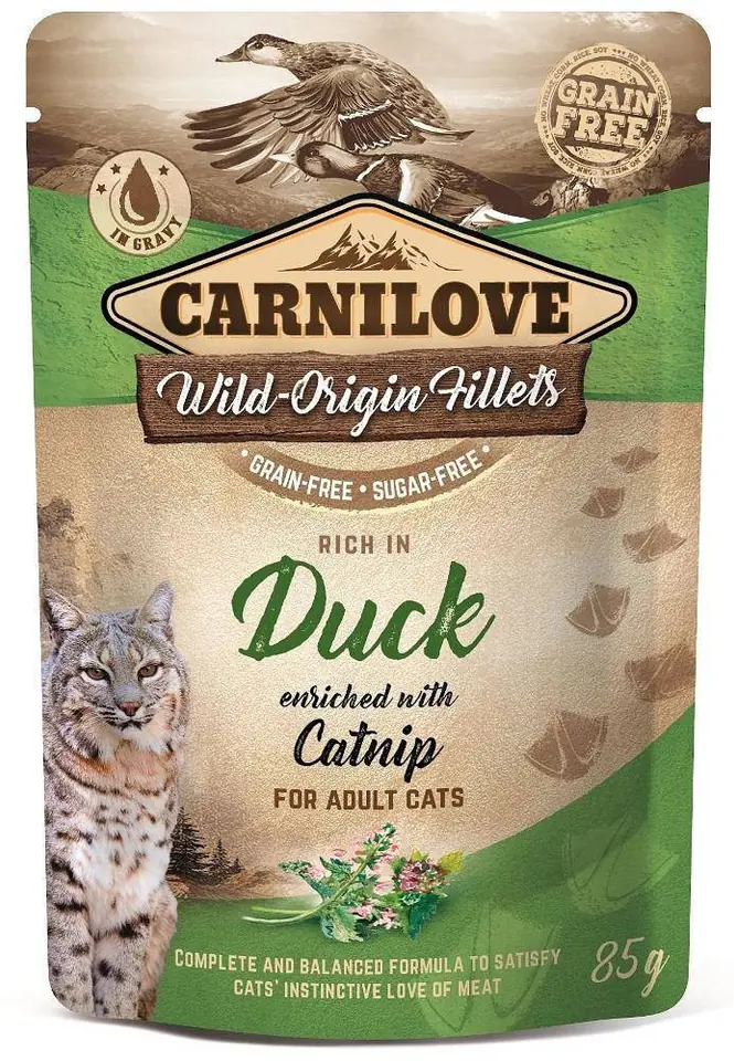 ⁨Carnilove Cat Pouch Duck&Catnip 85g⁩ w sklepie Wasserman.eu