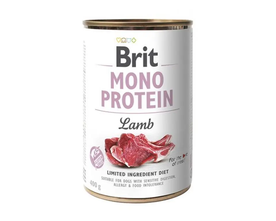 ⁨BRIT MONO PROTEIN Wet dog food Lamb 400 g⁩ at Wasserman.eu