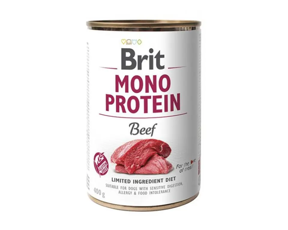 ⁨Brit Mono Protein Beef karma mokra dla psa 400g⁩ w sklepie Wasserman.eu