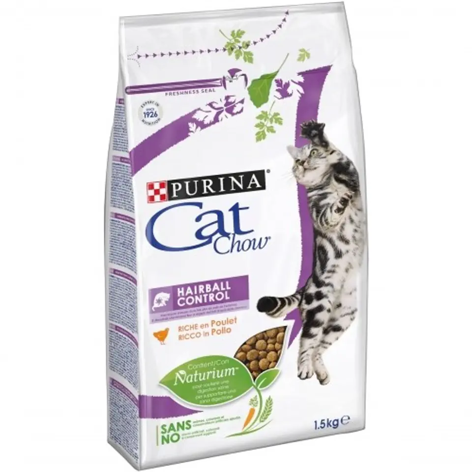 ⁨Purina CAT CHOW HAIRBALL CONTROLL cats dry food 1.5 kg Adult Chicken⁩ at Wasserman.eu