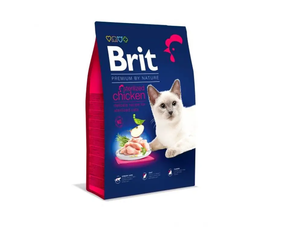 ⁨BRIT Dry Premium By Nature Sterilized z kurczakiem - sucha karma dla kotów - 1,5 kg⁩ w sklepie Wasserman.eu