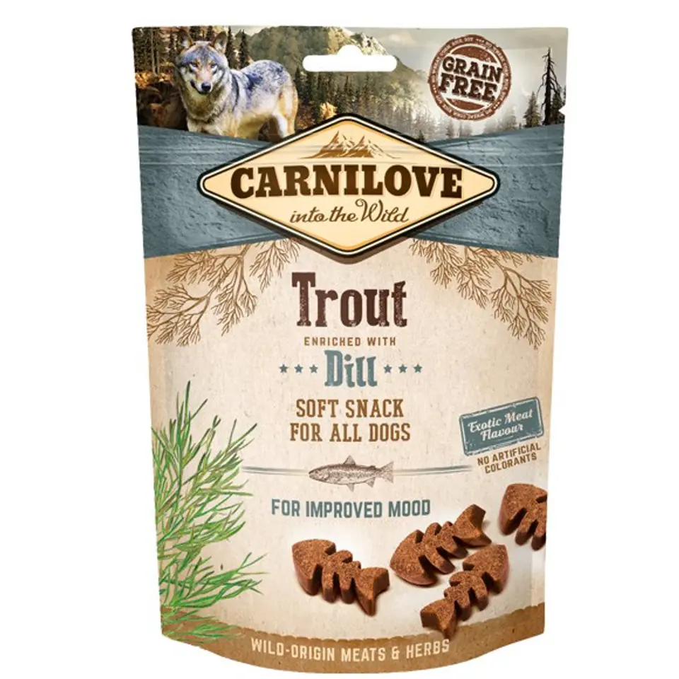 ⁨Carnilove Snack Trout Enriched & Dill 200g⁩ w sklepie Wasserman.eu