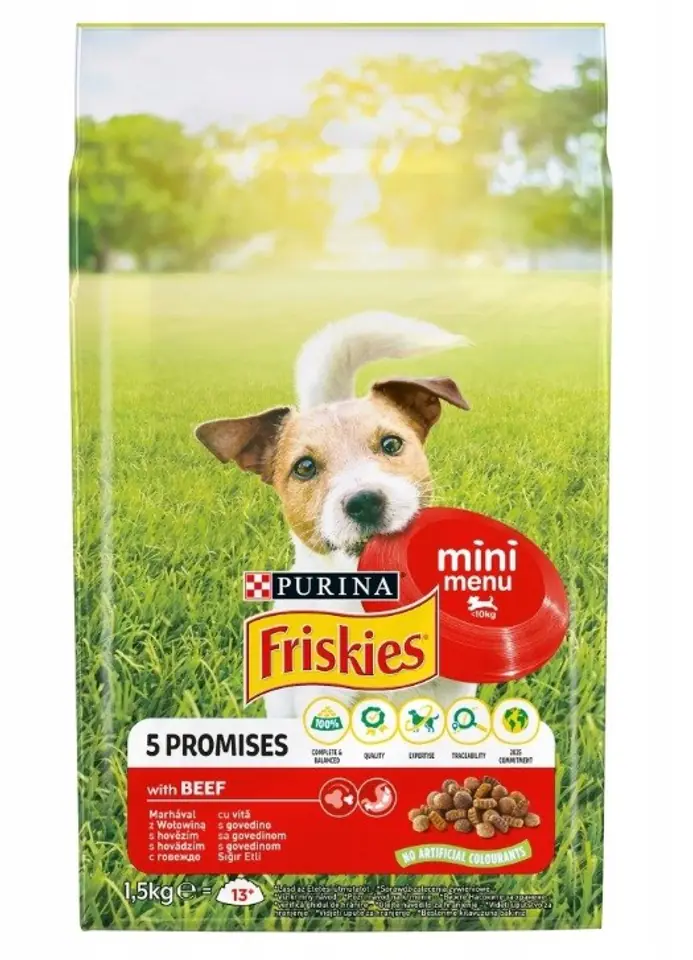 FRISKIES Mini Menu Beef with Vegetables - dry dog food - 1.5 kg at Wasserman.eu