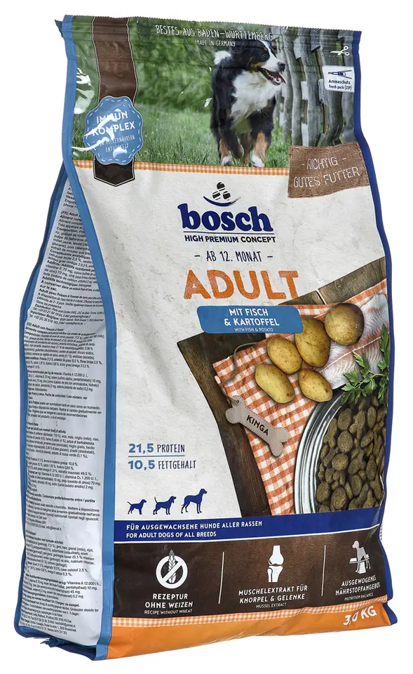 ⁨Bosch 04030  Fisch & Potato food for adult dogs 3 kg⁩ at Wasserman.eu