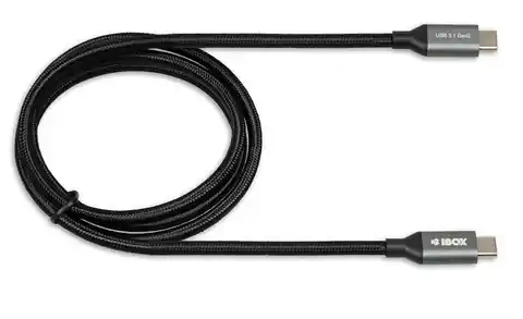 ⁨IBOX IKUMTC31G2 cable (USB Type-C - USB Type-C ; 1m; black)⁩ at Wasserman.eu