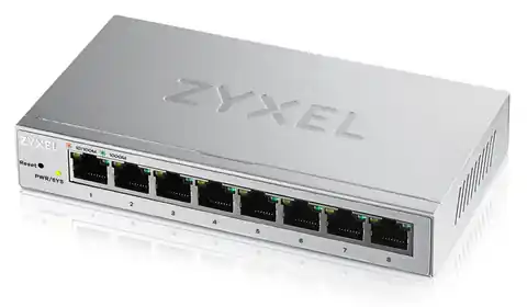⁨Zyxel GS1200-8 Managed Gigabit Ethernet (10/100/1000) Silver⁩ at Wasserman.eu