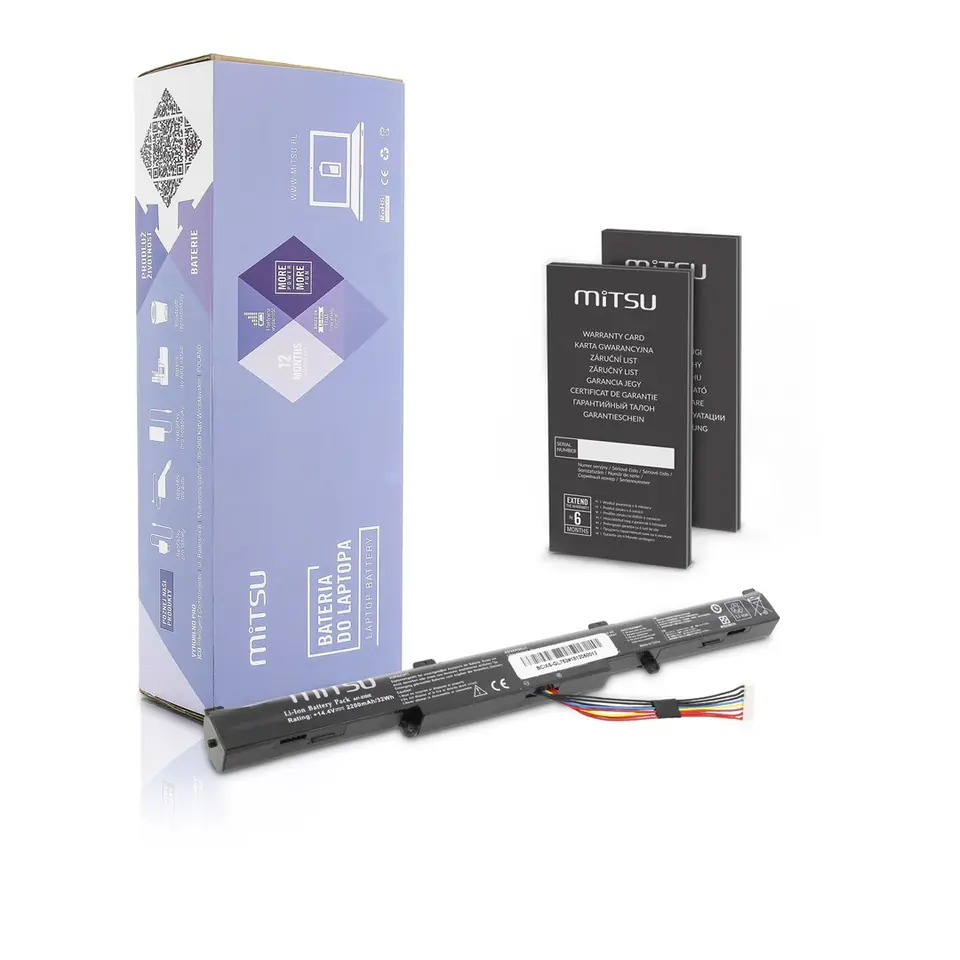 Bateria do laptopa MITSU BC/AS-GL752 5BM278 (32 Wh; do laptopów Asus) w sklepie Wasserman.eu
