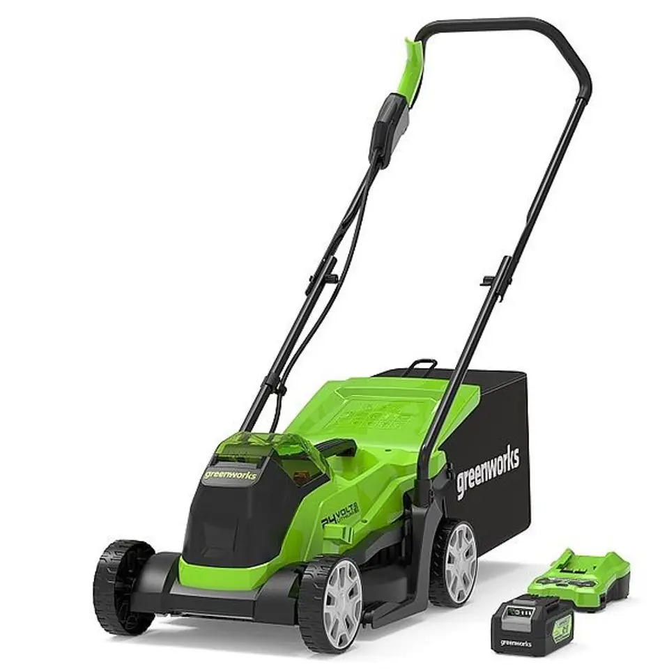 ⁨33 cm cordless mower Greenworks GD24LM33K4 - 2516107UB - charger + 4Ah battery kit⁩ at Wasserman.eu