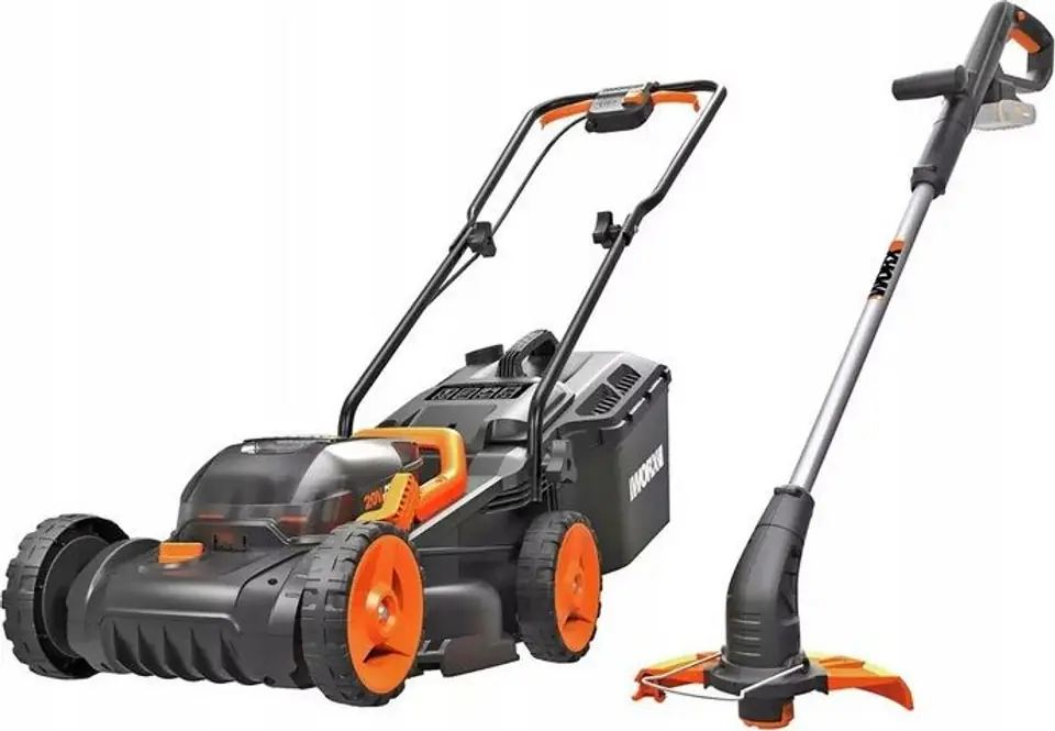 Zestaw kosiarka 2x20V WG779E + podkaszarka WG157E.9 WORX w sklepie Wasserman.eu