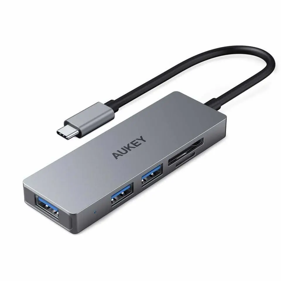 ⁨AUKEY CB-C63 interface hub Black, Grey⁩ at Wasserman.eu