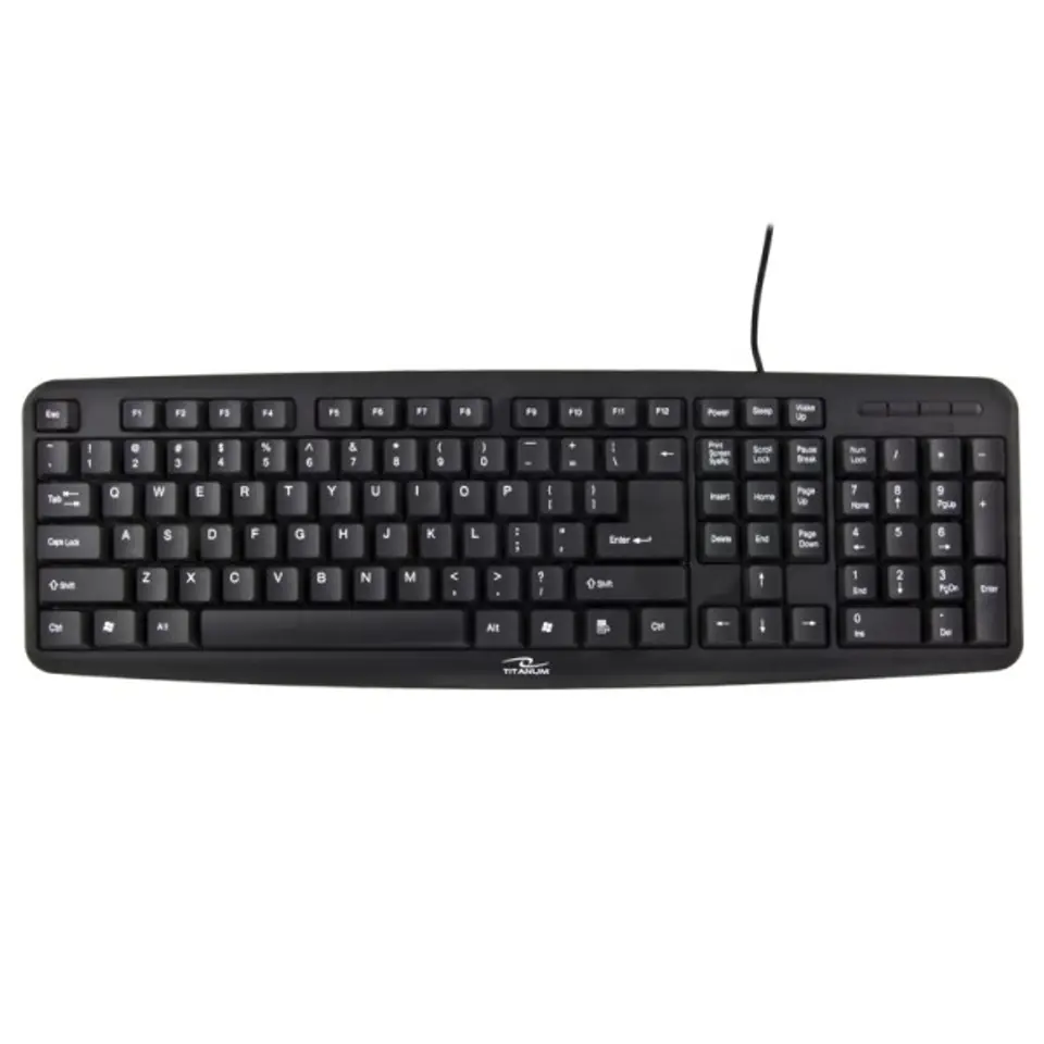 ⁨TITANUM TK102 keyboard (PS/2; (US); color: black)⁩ at Wasserman.eu