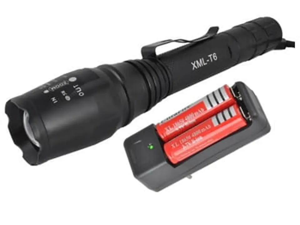 XML-T6 Rechargeable LED torch at Wasserman.eu