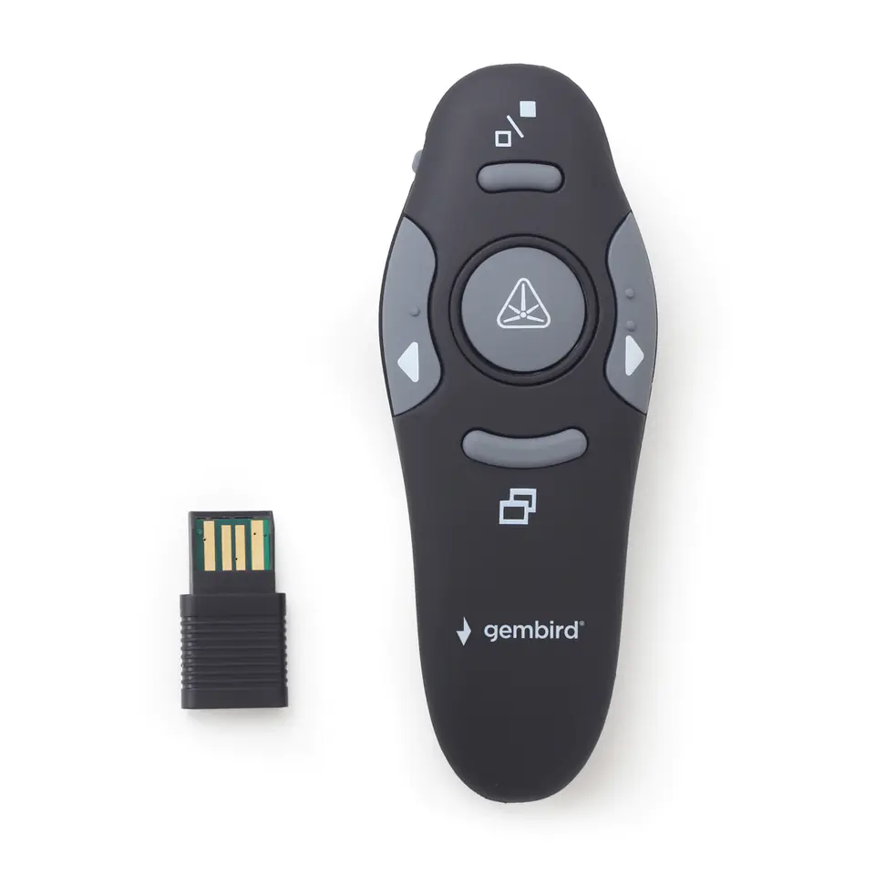 Gembird *Wireless presenter with laser pointer 660 nm 10 m Black at Wasserman.eu