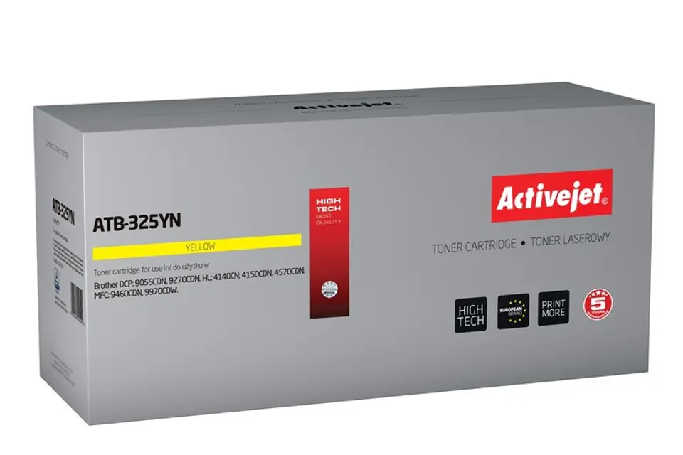 ⁨Activejet ATB-325YN toner (replacement for Brother TN-325Y; Supreme; 3500 pages; yellow)⁩ at Wasserman.eu