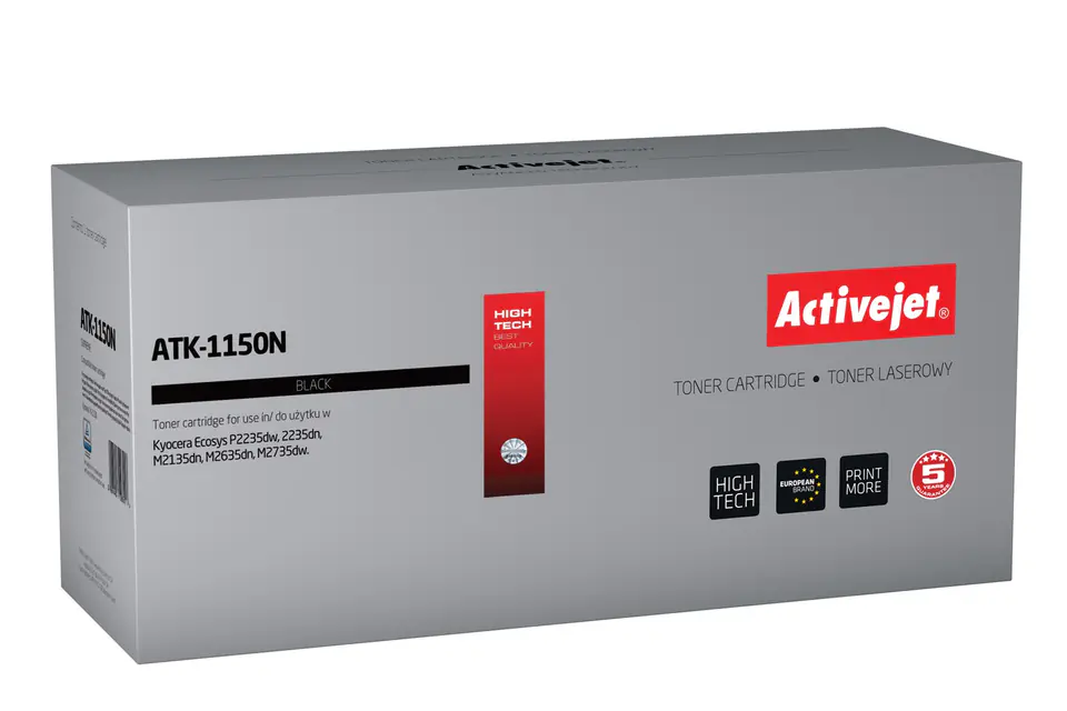 ⁨Activejet ATK-1150N Toner (zamiennik Kyocera TK-1150; Supreme; 3000 stron; czarny)⁩ w sklepie Wasserman.eu