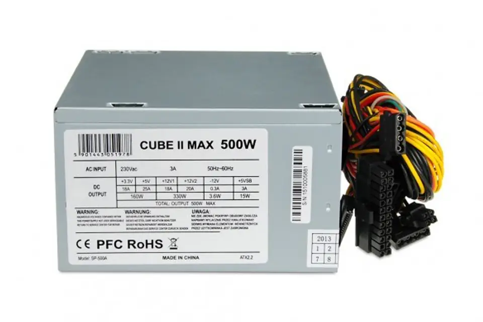 iBox CUBE II power supply unit 500 W ATX Silver at Wasserman.eu
