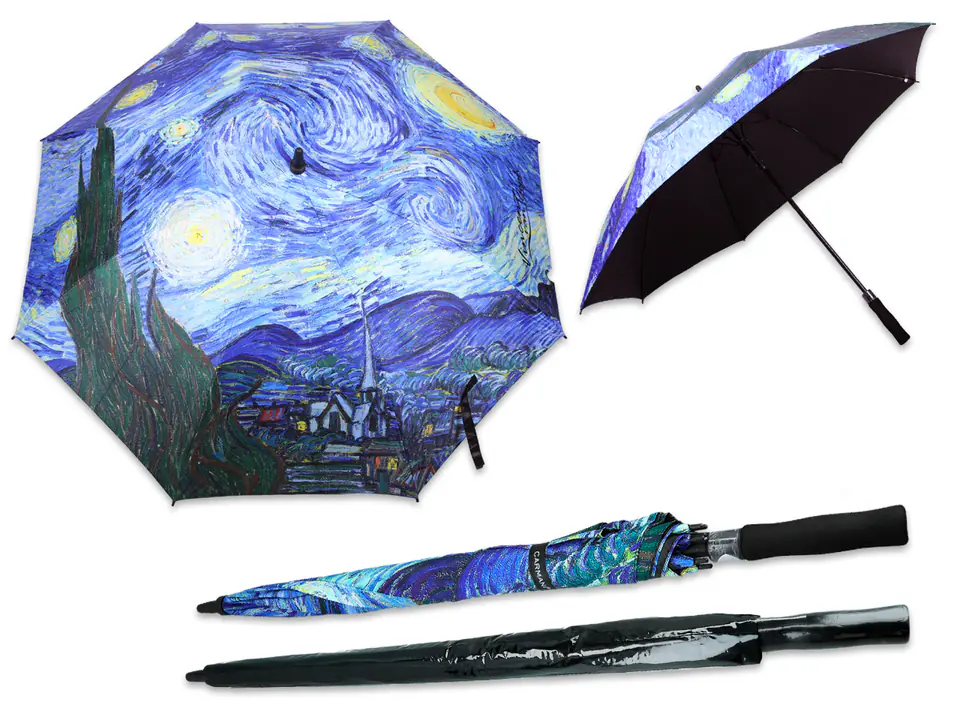 ⁨Automatic umbrella - V. van Gogh, Starry Night (CARMANI)⁩ at Wasserman.eu