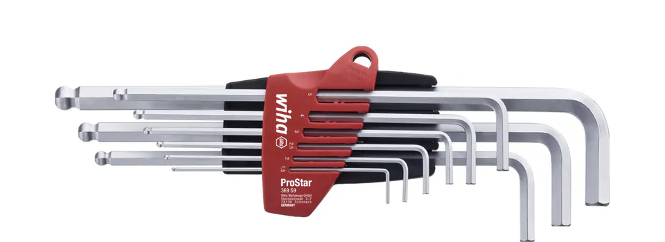 ⁨SET OF MANDREL KEYS WITH HANDLE PROSTAR 10PCS.⁩ at Wasserman.eu