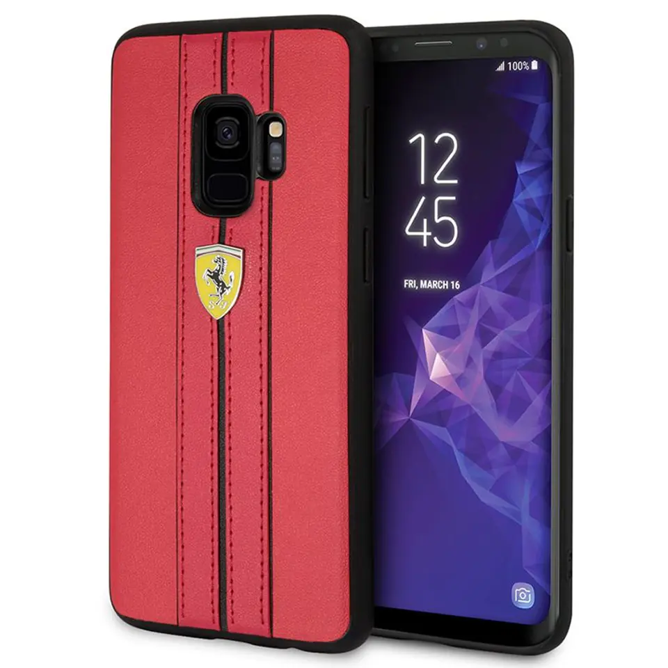 ⁨Ferrari Urban Hardcase - Etui Samsung Galaxy S9 (czerwony)⁩ w sklepie Wasserman.eu